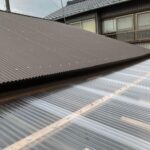 【新城市】小波付け屋根カバー工法  ポリカ屋根張替え工事