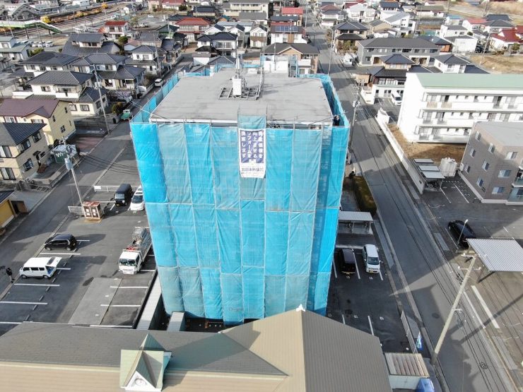 【大船渡市】ヒーローマンションの屋上防水とシーリングなどの全面改修工事をしました。