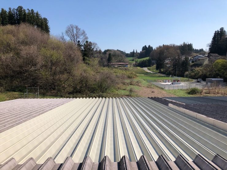 【一関市】倉庫内の温度環境改善のためにサーモバリアスカイ工法を施工をしました！