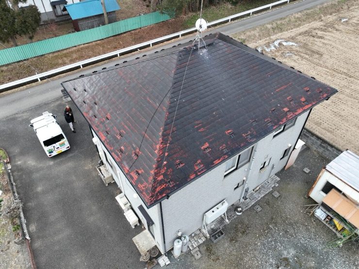 【奥州市】高耐久遮熱塗料を使用し、屋根の艶が蘇りました！