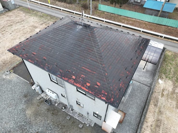 【奥州市】高耐久遮熱塗料を使用し、屋根の艶が蘇りました！