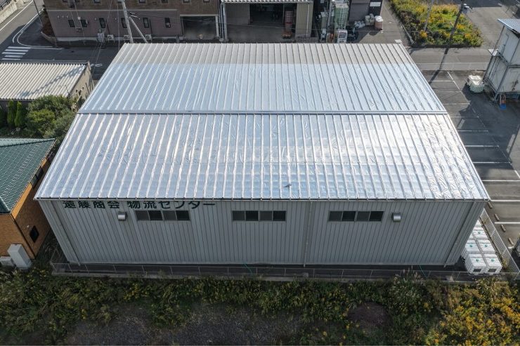 【宮城県石巻市】倉庫の暑さ対策にサーモバリアスカイ工法を施工しました。