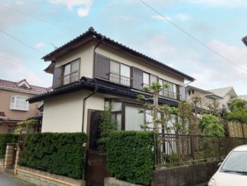 東金市　K様邸　外構ブロック塀の今の素材をそのまま使い補修ができれば、屋根塗装と外壁塗装もあわせてお願いしたいと思い、こうちゃんペイントに相談しました。