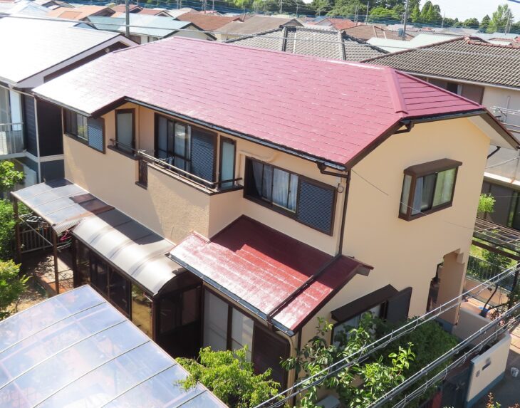   東金市 Y様邸　外壁塗装・屋根塗装　施工事例　アレルギーに配慮した、水性塗料での外壁・屋根塗装
