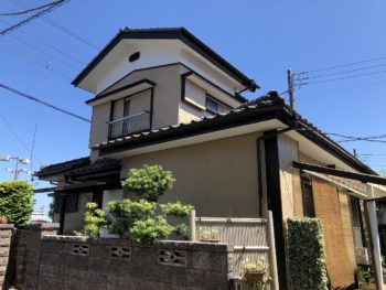 *東金市　A様邸　外壁塗装　漆喰壁　剥がれや傷みの修繕　大工工事　施工事例