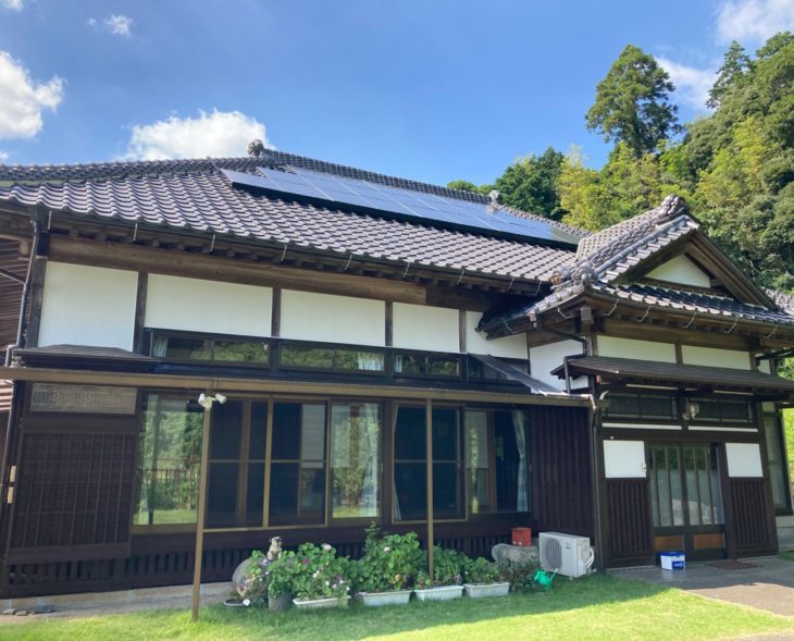   山武市　S様邸*雨樋・新規設置もお手のもの　漆喰塗装と木部のお手入れで綺麗に大変身　外壁塗装　新規雨樋取付け　漆喰壁塗装　雨水枡　雨樋連結　施工事例