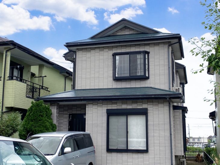   東金市求名　H様邸　今回は緊急性の高い屋根のみ施工　外壁はいずれ時期を見て塗装しましょう
