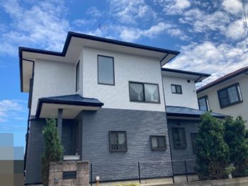 成田市　K様邸　外壁塗装　屋根塗装　アンテナ交換　スレート屋根交換　施工事例*