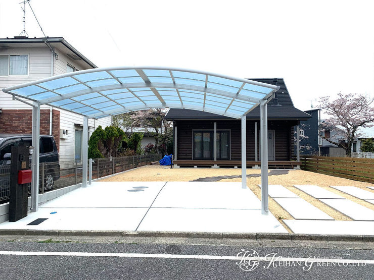 広々とした前庭をシンプルナチュラルに　彦根市