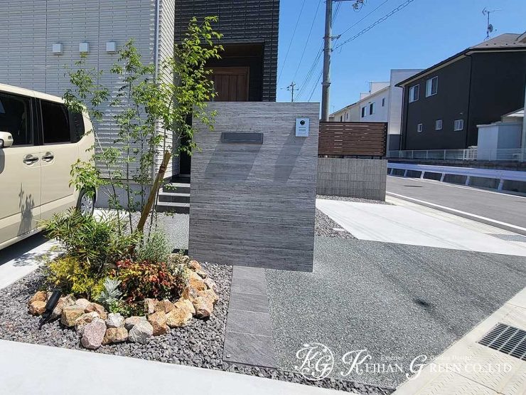 積水ハウスのナチュラルモダンな新築外構　彦根市