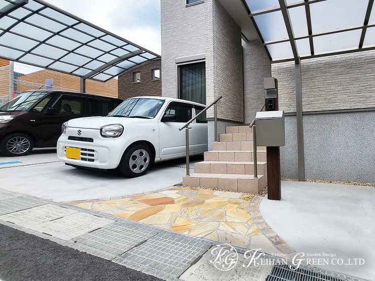 家族みんなが心地よく過ごせる、あたたかみのある外構づくり　大津市