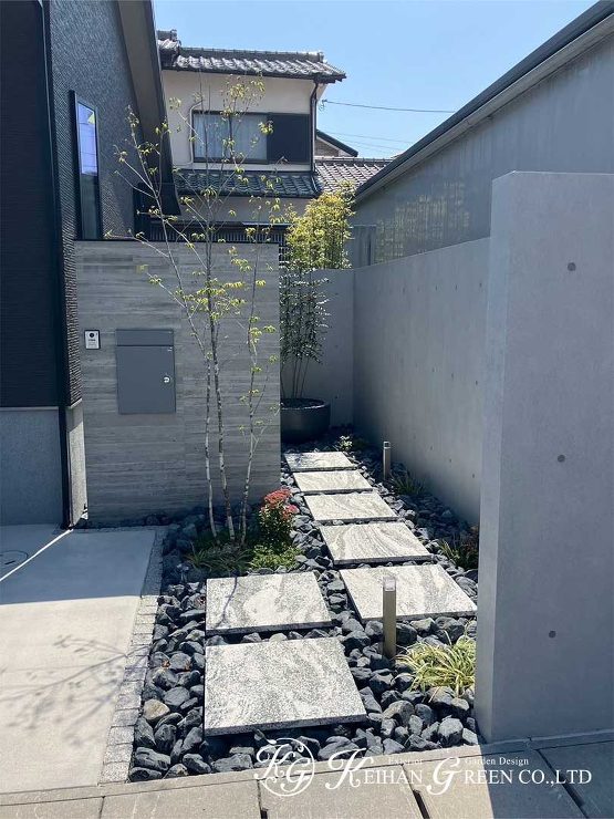 洗練と温もりを両立した新築外構　大津市