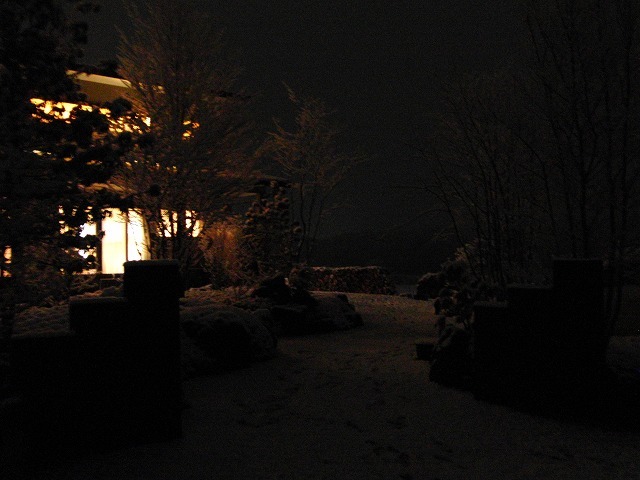 雪の夜の邸宅