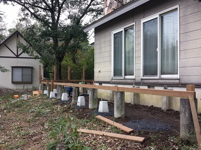 前面への基礎追加（ピッチ短縮）