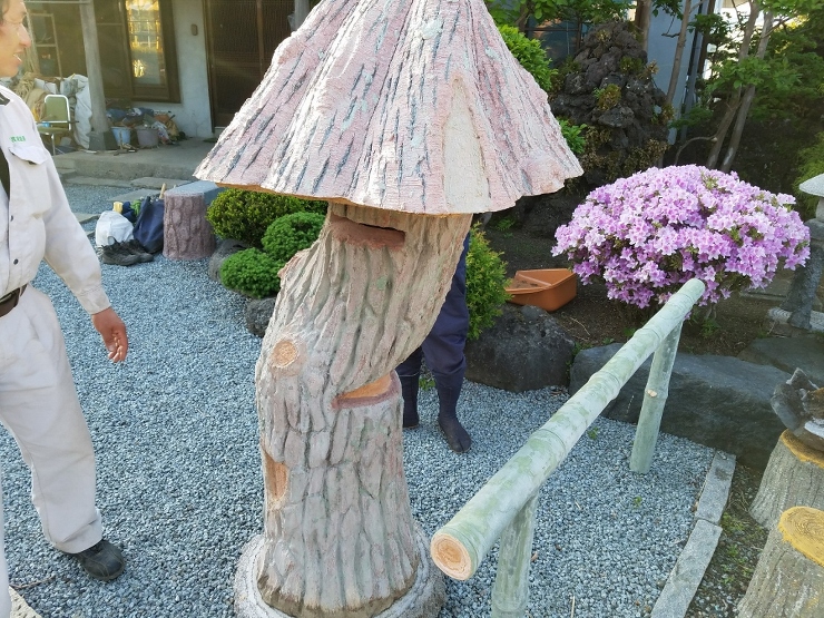 ポストと竹