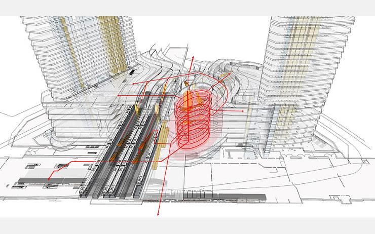 広州凱達爾交通ハブ国際広場 | 複合開発...