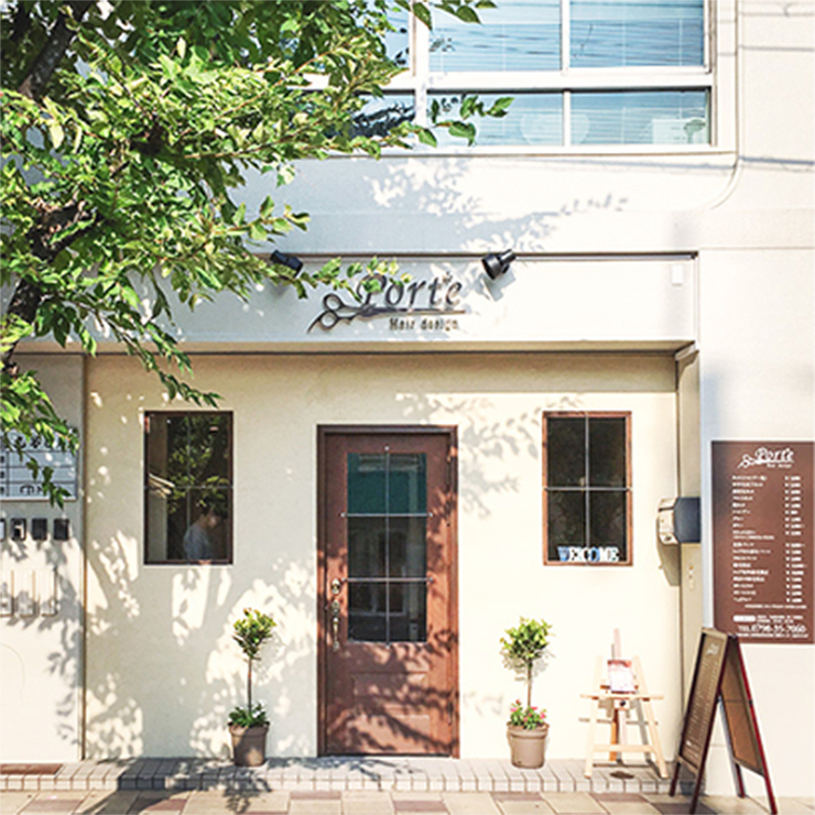 店舗　木製玄関ドア　WORKS　施工実例