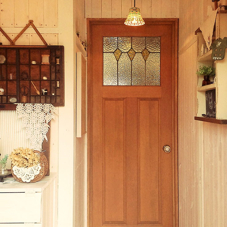 お家　木製玄関ドア　WORKS　施工実例