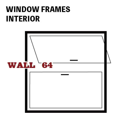 【室内窓用】上部押し開き窓枠セット(無塗装)・金物　マンション用　ID-931