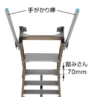 手がかり棒と70mm幅の踏みさん