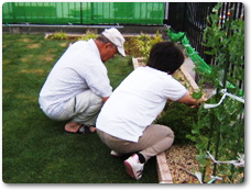 ご家庭を緑化することで家族で団欒できる空間を！