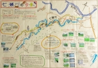 作品：七瀬川の今・昔地図