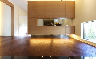 ホワイトオークの飾り棚