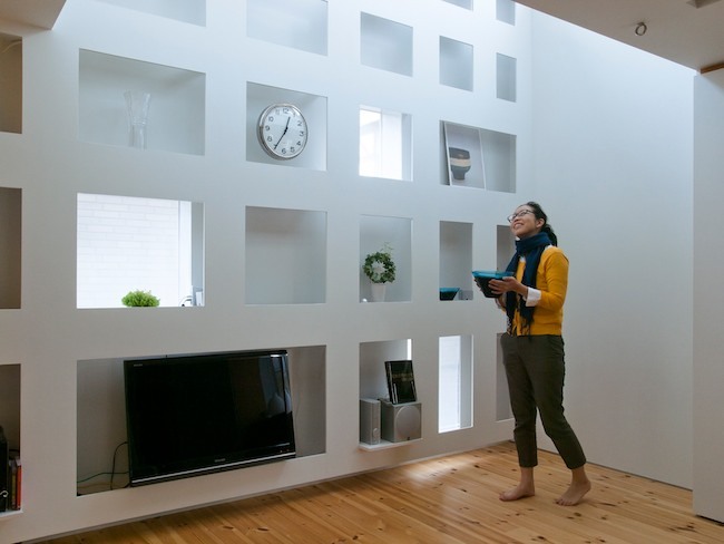 つくばの家　リビング吹抜け