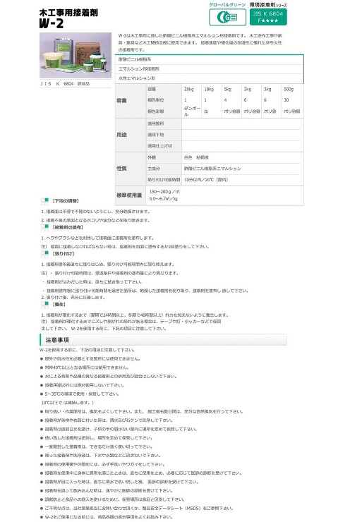 タイルメント【木工ボンドW-2 詰替用】