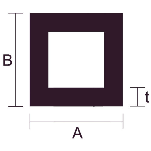 安田【アルミ等辺角パイプ　ブロンズ】t1.0×A10×B10??他