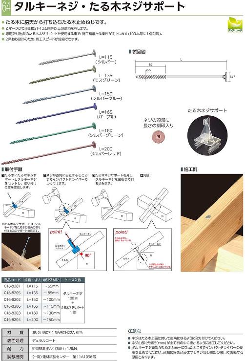 カナイ【タルキーネジ】TN-115S（100本入り）?他