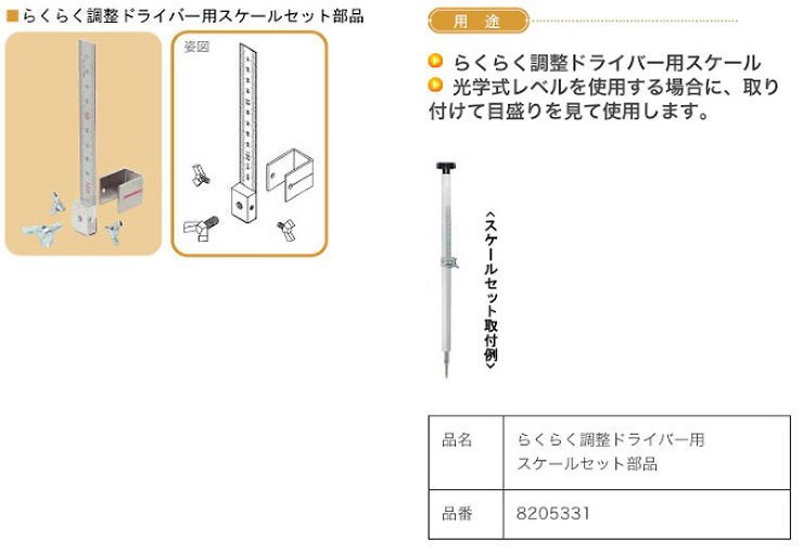 NSP(エヌエスピー)【天端ドライバー用スケールセット部品】