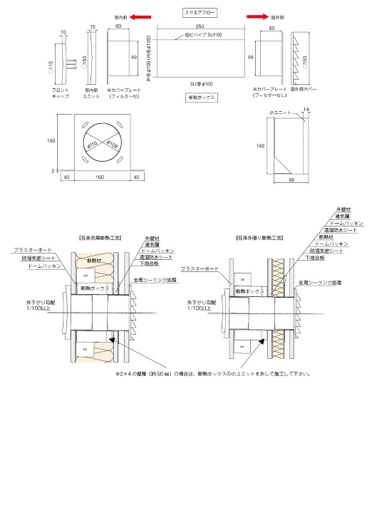 日本住環境【スクウェアフロー】室内側レジスタｰのみ?他
