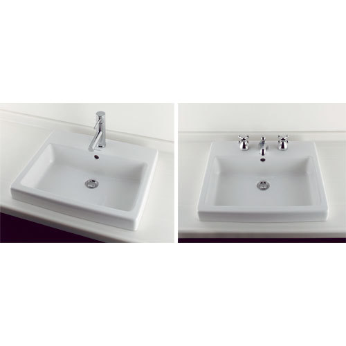 カクダイ【DURAVIT 角型洗面器 （#DU-0315550000/0315550030）】#DU-0315550000（1ホール）?他