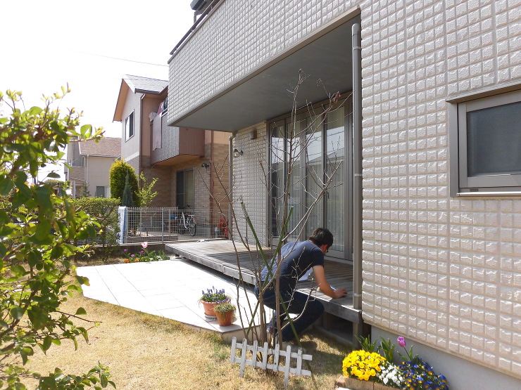 大型バイクが入れるガーデンルーム　廿日市...