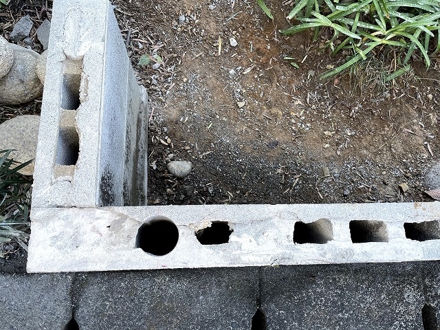 ブロック塀天端モルタル　浜松市北区 A様...