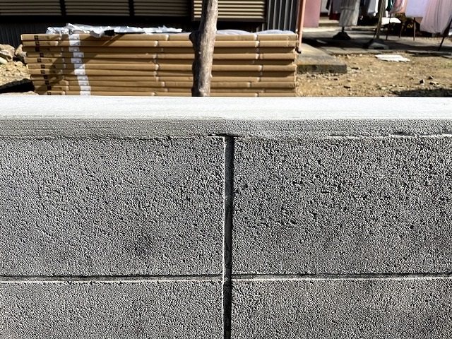 ブロック塀天端モルタル　浜松市北区 A様...