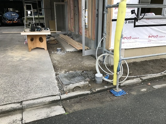 土間コンクリート刷毛引き仕上げ　浜松市天...