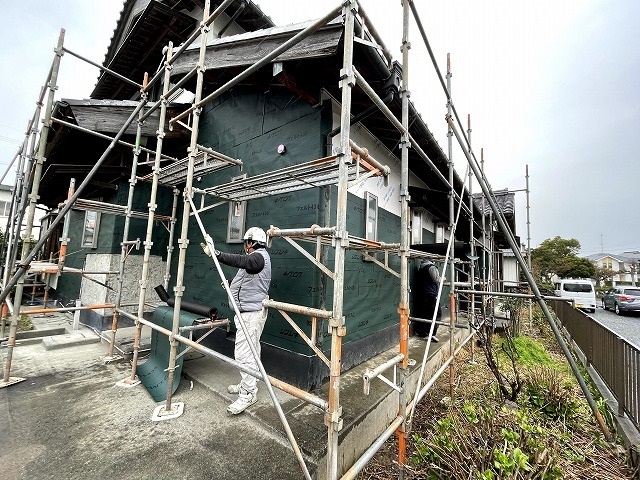 外壁の改修 モルタル塗り　袋井市 O様邸...