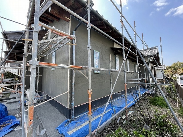 外壁の改修 モルタル塗り　袋井市 O様邸...
