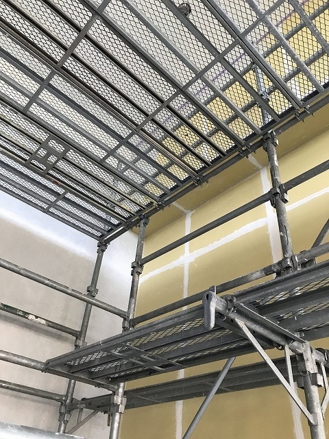 内部エントランス壁 ジョリパット割肌仕上...