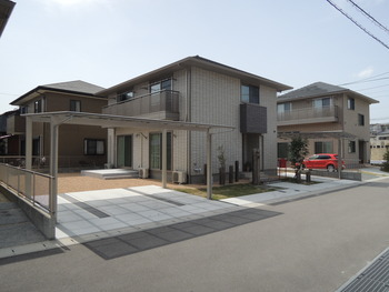 カーポート　さし掛け工事施工例