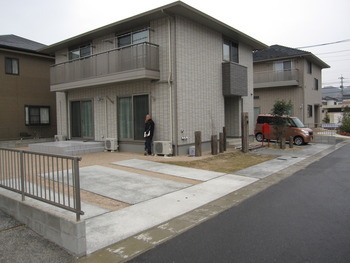さし掛け　カーポート工事　山口市　YKK　三協立山アルミ