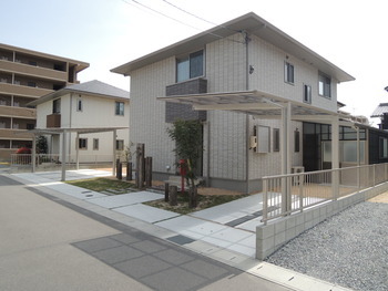 カーポート　さし掛け施工例　山口県