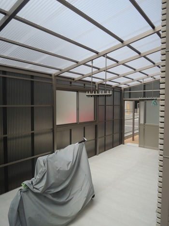 カーポート　さし掛け工事施工例