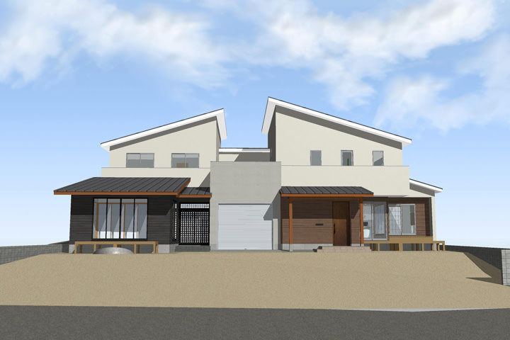 スキップフロアがある２世帯住宅 三重 注...