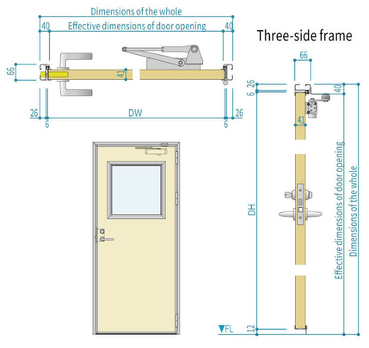 Aluminum flush door ...
