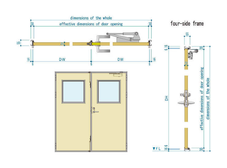 Aluminum flush door ...