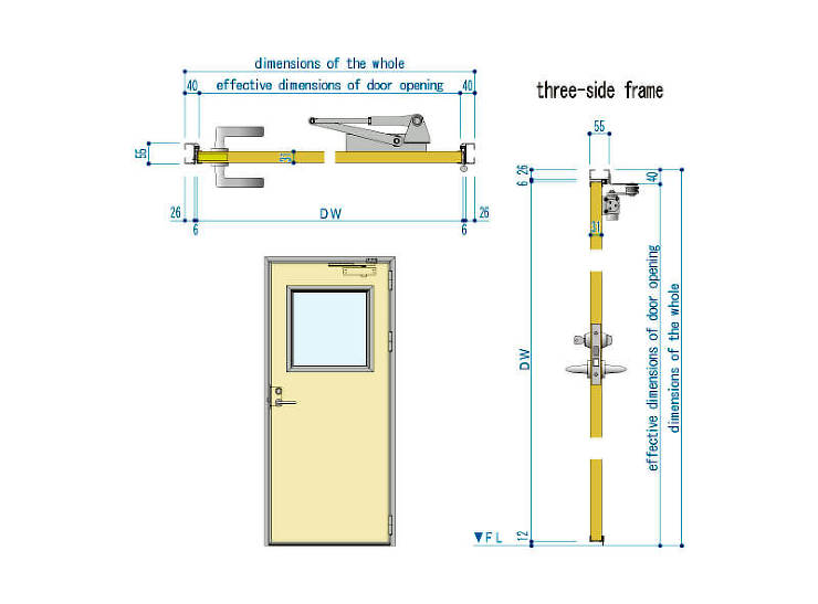 Aluminum flush door ...