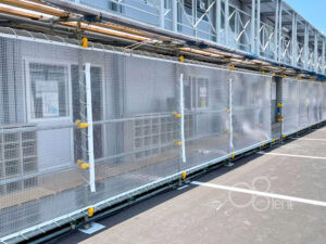 糸入り透明シートを施工｜防風シート・防雨シート｜愛知県弥富市